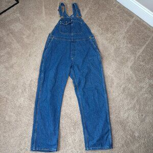 Key Imperial Overalls Size L Blue Vintage Workwear Country Western 100% Cotton